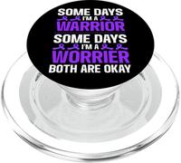 Some Days A Warrior Some Days A Worrier Neuropathy PopSockets PopGrip for MagSafe
