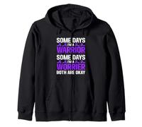Some Days A Warrior Some Days A Worrier Neuropathy Zip Hoodie