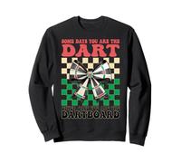 Some Days You Are The Dart Darts Dartboard Girl Coquette Bow Sweatshirt