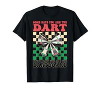 Some Days You are The Dart Darts Dartboard Girl Coquette Bow T-Shirt