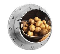 Some Dried Potatoes Timer for Cooking, Kitchen Timer Magnetic No Batteries Required, Mechanical Timer with Loud Alarm, for Fitness Baking Exercise Oven