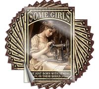 Some Girls are Just Born with Sewing in Their Souls Assorted Cool Decor - Sticker Haves Removable Vinyl Decal(8X12CM)