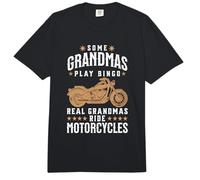 Some Grandmas Play Bingo Real Grandmas Ride Motorcycles Comfort Colors Adult Heavyweight T-Shirt