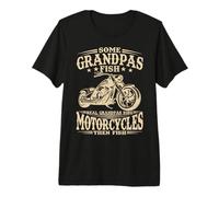 Some Grandpas Fish Real Grandpas Ride Motorcycles Motorbikes Premium T-Shirt