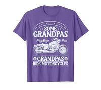 Some Grandpas Play Bingo Real Grandpas Ride Motorcycles T-Shirt, Men, Purple Heather, 3X-Large