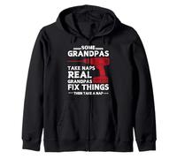 Some Grandpas Take Naps Real Grandpas Fix Things Fathers Day Zip Hoodie