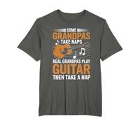 Some Grandpas Take Naps Real Grandpas Play Guitar Funny Joke T-Shirt
