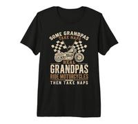 Some Grandpas Take Naps Real Grandpas Ride Motorcycles Biker Premium T-Shirt