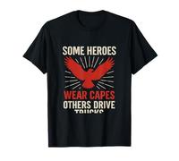 Some Heroes Drive Trucks Eagle Sunburst Graphic T-Shirt
