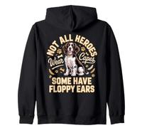 Some Heroes Have Floppy Ears Springer Spaniel Dog Zip Hoodie