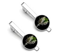 Some Lilies of The Valley Tie Clip Set Personalized Tie Clips for Men Business Fashion Designs,Tie Bar for Wedding Anniversary Business