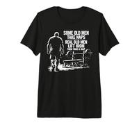 Some Old Men Take Naps Real Old Men Lift Iron Premium T-Shirt
