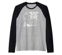 Some Old Men Take Naps Real Old Men Lift Iron Raglan Baseball Tee