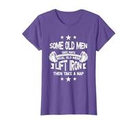 Some old men take naps real old men lift iron then take a T-Shirt