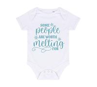 Some People are Worth Melting for Baby Grow Vest, 6-12 Months, White
