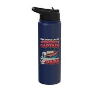 Some People Call Me Pontoon Captain Papa Pantoon Captain Stainless Steel Insulated Water Bottle