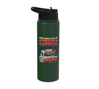 Some People Call Me Pontoon Captain Papa Pantoon Captain Stainless Steel Insulated Water Bottle