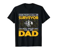 Some People Call Me Surveyor Fathers Day Funny Value Graphic T-Shirt, Men, Black, L