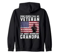 Some People Call Me Veteran The Most Important Grandpa Zip Hoodie