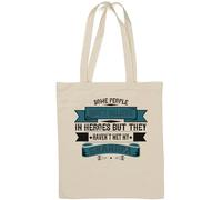 Some People Don't Believe in Heroes but They haven't met My Grandpa Natural Cotton Tote Bag White