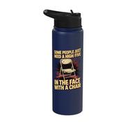 Some People Just Need A High Five in The Face with A Chair Stainless Steel Insulated Water Bottle