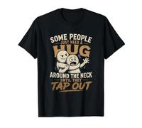 Some People Just Need A Hug Around The Neck Funny Wrestle Value Graphic T-Shirt, Men, Black, XL