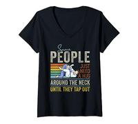 Some People Just Need A Hug Around The Neck Jiu Jitsu Men V-Neck T-Shirt