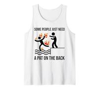 Some People Just Need A Pat On The Back Funny Stickman Tank Top