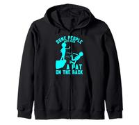 Some People Just Need A Pat On The Back Sarcastic Bright Fun Zip Hoodie