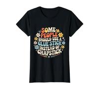 Some People Need A Glue Stick Not Chapstick - Value Graphic T-Shirt, Women, Black, M