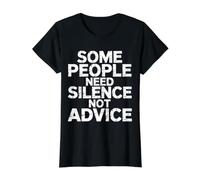 Some People Need Silence Not Advice Introvert Truth - Value Graphic T-Shirt, Women, Black, L