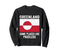 Some Places Are Priceless - Vintage Greenland Retro Flag Sweatshirt