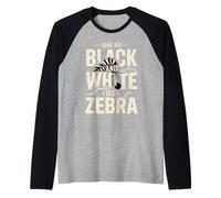 Some See Black and White I See A Zebra Raglan Baseball Tee