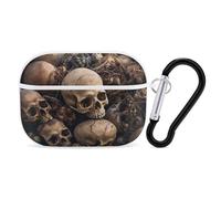 Some Skull Shapes AirPod Pro Case, Anti Scratch Hard PC Cover with Keychain, AirPod Pro 2nd/1st Case Accessories for Women Men, White-Style