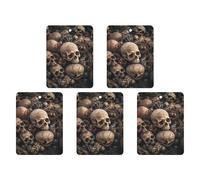 Some Skull Shapes Car Air Freshener Hanging Incense Chips 5 Pack Automotive Scented Hanging Sheets for Car Home Auto Interior Decor Square,Black-Style
