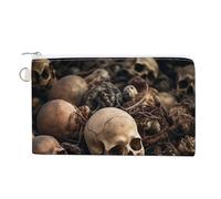 Some Skull Shapes Coin Purse with Key Ring Cute Change Purse Travel Portable Keychain Wallet with Zipper for Women Girls