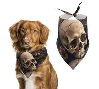 Some Skull Shapes Dog Bandanas for Feeding Grooming, Triangle Pet Bibs Washable Pets Scarf for Cats & Dogs