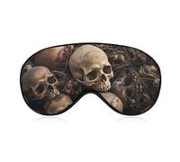 Some Skull Shapes Sleep Mask for Women Men, Soft Eye Mask with Adjustable Strap for Sleeping, Light Blocking Travel Blindfold for Nap Comfortable Eye Cover for Home Office
