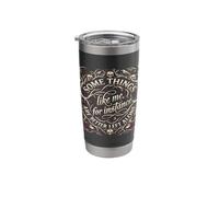 Some Things are Better Left Alone Funny Skeleton Sarcastic Stainless Steel Insulated Tumbler