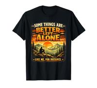 Some Things are Better Left Alone Introvert Mountain Sunset T-Shirt