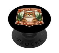 Some Things Are Better Left Alone Sarcastic Introvert Cat PopSockets Adhesive PopGrip