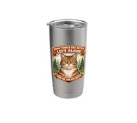 Some Things are Better Left Alone Sarcastic Introvert Cat Stainless Steel Insulated Tumbler