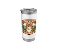 Some Things are Better Left Alone Sarcastic Introvert Cat Stainless Steel Insulated Tumbler