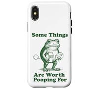 Some Things Are Worth Pooping For Frog Case for iPhone X/XS