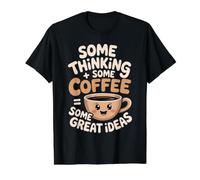 Some Thinking Some Coffee Some Great Ideas - Value Graphic T-Shirt, Men, Black, XL