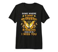 Some Where in Heaven My Grandson is Smiling Down on Me Premium T-Shirt