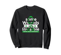 Some Wounds are Invisible Empowering Quote Artwork Sweatshirt