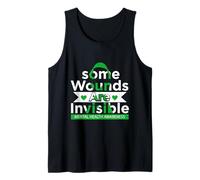 Some Wounds are Invisible Empowering Quote Artwork Tank Top