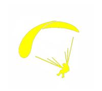 Somebody Blew Up My Plane. When I Get Down Here, I'll Kill You. Fun Paragliding Art Flying Skydiving Sports Car Stickers Motorcycle Stickers(Yellow,15X14.3CM)
