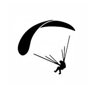 Somebody Blew Up My Plane. When I Get Down Here, I'll Kill You. Fun Paragliding Art Flying Skydiving Sports Car Stickers Motorcycle Stickers(Black,50X47.6CM)